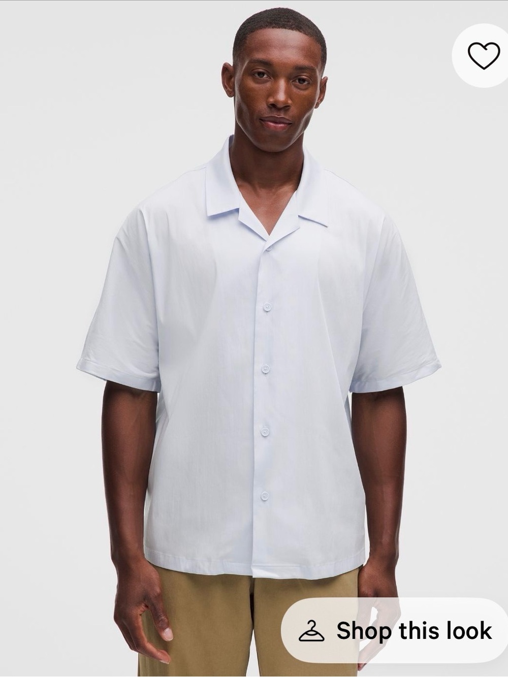 NWT Men's Short-Sleeve Camp Shirt - Blue